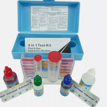 AUSSIE GOLD POOL AND SPA WATER TEST KIT 4 IN 1