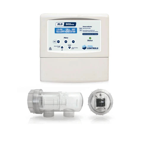 Pool Controls XLS 900ppm low salt chlorinator for swimming pools – energy-efficient and eco-friendly pool water sanitiser system.